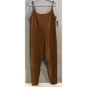 Wild‎ Fable Fabric Bodysuit 3X Brown One Piece Romper Ribbed Bodycon Flattering